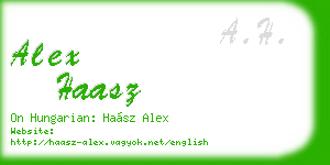 alex haasz business card