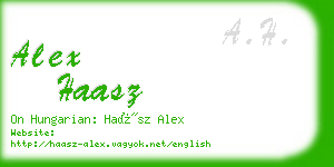alex haasz business card
